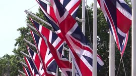 ARCHIVES: British flags are hanged on Parliament square, London, UK