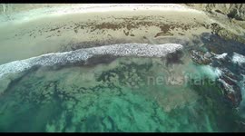 Popotla beach from the Sky.