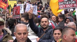 Kurds and Londoners gather to protest Turkish invasion of northern Syria
