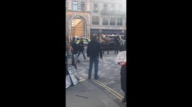 Anti-fur protest in London, Regents street