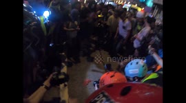 Homemade bomb detonated for first time in Hong Kong protests