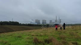 Demolition of 4 Cooling Towers Ferrybridge 'C' Powerstation October 2019