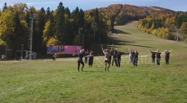 weekend walk and gym in the mountain for an big people