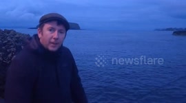 Fishing for monster Pollock in Ballintoy. One predator chasing another