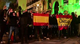 Police scuffle with Spanish nationalists in Madrid