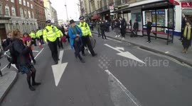 Extinction Rebellion Protesters Get Arrested In Whitehall