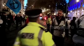 Protestors From Extinction Rebellion Marching In Embankment