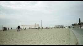 beach volley practise at the beach