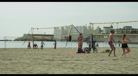 beach volley practise at the beach