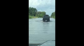 Flooding areas with 24-36” of water swallowing  cars whole