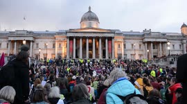 Extinction Rebellion defy police ban to occupy London's Trafalgar Square again, despite polarising tube protest