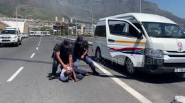 Police react to taxi blockade of Cape Town CBD