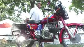 80-year-old Indian man builds amazing 'Alexa' bike packed with gadgets