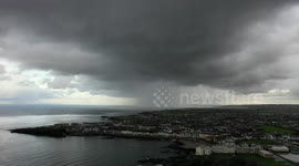 Drone Captures Storm Clouds Approaching Portstewart