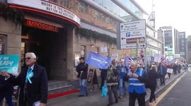 Pro brexit march through Manchester