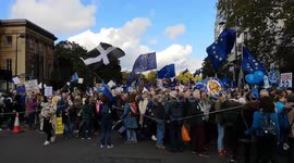 A Statue Gets a Bollocks To Brexit Sticker In A Very Rude Place The Peoples Vote March