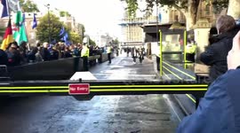 Andrea Leadsom gets booed by angry anti-brexit protesters after she leaves Parliament as major Brexit blow.