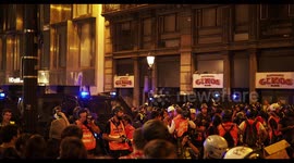 peaceful protesters in barcelona 19 october 2019