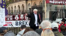 Bumbling Boris Johnson impersonator sings Miley Cyrus’s “Wrecking Ball” with amended Brexit lyrics