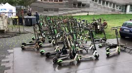Numerous bicycles and electric scooters retrieved from river in Lyon by volunteers