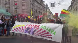 Thousands march through London in solidarity with Kurdistan