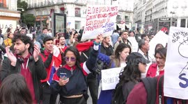 Dozens gather in Madrid in support of Chilean protesters