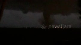 Terrifying moment tornado rips through Dallas area