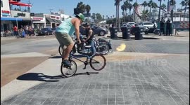 BMX - Slow Motion Fire Hydrant to Straddle with Fire! and Rebel Run!