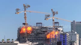 Hard Rock Hotel demolition sees two cranes collapse in New Orleans