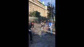 Manifestantes se enfrentan a cuerpos policiales en Chile