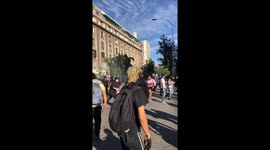 Protesters fight police repression in Santiago, Chile