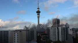Fire Outbreak on roof top of the Sky City Convention Center at 19:54 pm NZ time