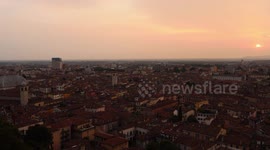 Sunset on Italian City