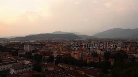 Sunset over Italian City