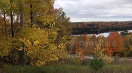 Autumn at the Katahdin Scenic Overlook in Medway, Maine
