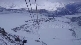 Ski lifts, Matterhorn Glacier, near Zermatt