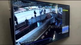 Incredible moment out-of-control car smashes into mosque in southern India