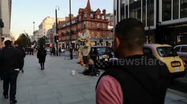 A highly odd street act in Oxford Street