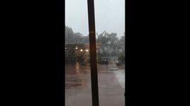 UK holiday goers stuck inside hotel watch in shock as tornado strikes Ibiza