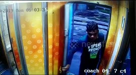Moment thief climbs onto MOVING train in India to rob passenger - before hopping off