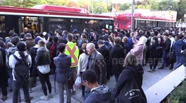 Massive crowds and commuter chaos after Toronto subway shuts down in rush hour due to contractor accidentally drilling through street into tunnel and hitting a passing train