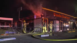 Possible marijuana dispensary in Southern California lit up after fire
