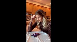 Hilarious reaction when teen girl horrifies mother with pregnancy prank