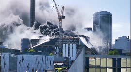 Smoke rises from Sky City Convention Center  in New Zealand