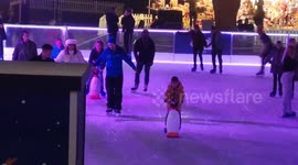 Lizzie Cundy Kisses Unknown Male At The Natural History Museum Ice Rink Launch