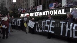 Abolish Ice Silent Vigil outside Trump International Hotel