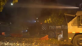 Police and students clash at Bogota protest