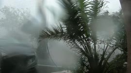 Violent Hurricane Eyewall Wind And Rain As Typhoon Lingling Hits Japan