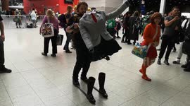 Cool invisible cosplay at London Comic Con