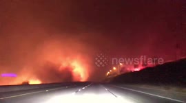 Shocking footage from raging Tick fire in Southern California
